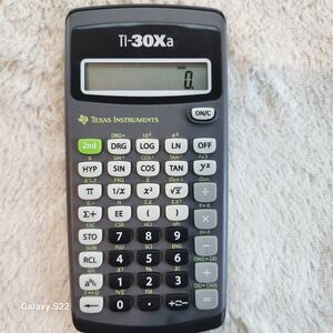 Texas Instrument TI-30Xa Solar‎ Calculator with Cover Working Tested
